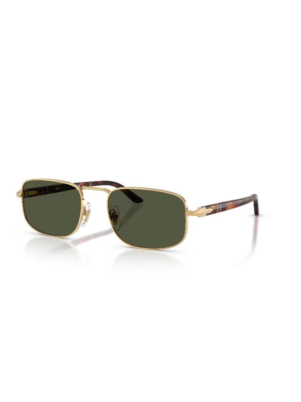 New Persol Unisex Sunglasses Gold Green Lens Metal Frame PO1027S 515 31 56
